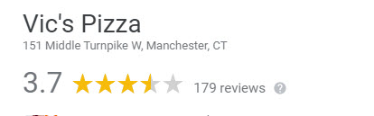 vic pizza Google Reviews